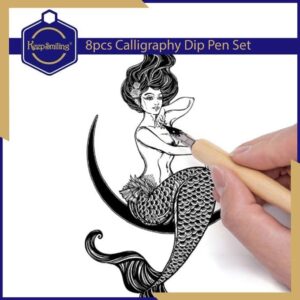 (8 قطع) طقم أقلام وريش الخط الأساسية