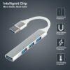 موزع بيانات فائق النحافة بأربعة منافذ USB 3.0 - اتصال عالي السرعة لأجهزة الكمبيوتر