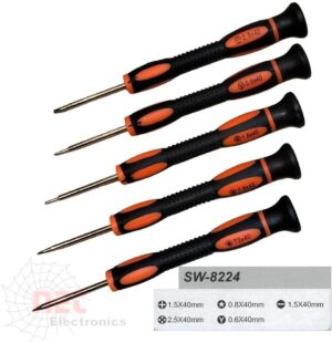 مجموعة مفكات دقيقة - 5 قطع أدوات إصلاح اتصالات عالية العزم