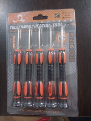 مجموعة مفكات دقيقة - 5 قطع أدوات إصلاح اتصالات عالية العزم