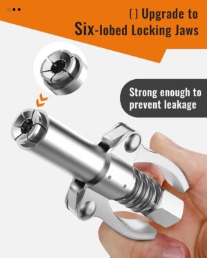 وصلة مسدس شحم عالي الضغط شديد التحمل بتصميم سريع القفل ومانع للتسرب