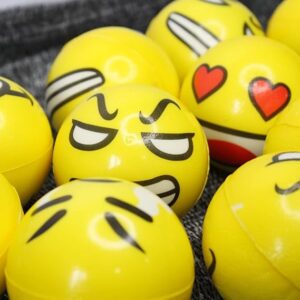 كرة تخفيف التوتر العامة، متعددة الألوان بتصميمات متنوعة