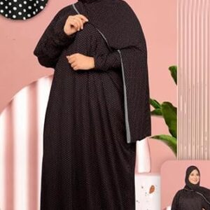 حجاب قطعة واحدة، مريح الملمس، مصنوع من القطن - عالي الجودة، مناسب للصلاة الإسلامية - واسع - مقاس واحد