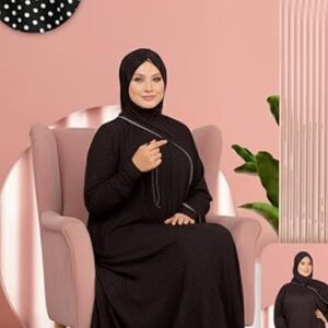 حجاب قطعة واحدة، مريح الملمس، مصنوع من القطن - عالي الجودة، مناسب للصلاة الإسلامية - واسع - مقاس واحد