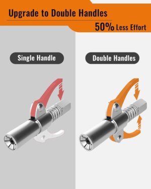 وصلة مسدس شحم عالي الضغط شديد التحمل بتصميم سريع القفل ومانع للتسرب