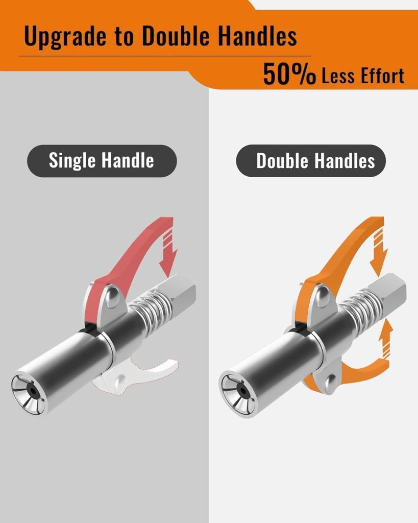 وصلة مسدس شحم عالي الضغط شديد التحمل بتصميم سريع القفل ومانع للتسرب