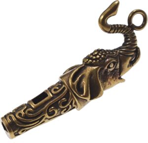 صفارات فيل نحاسية عتيقة للتخييم والمشي لمسافات طويلة وتدريب الحيوانات الأليفة