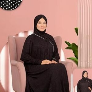 حجاب قطعة واحدة، مريح الملمس، مصنوع من القطن - عالي الجودة، مناسب للصلاة الإسلامية - واسع - مقاس واحد