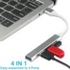 موزع بيانات فائق النحافة بأربعة منافذ USB 3.0 - اتصال عالي السرعة لأجهزة الكمبيوتر