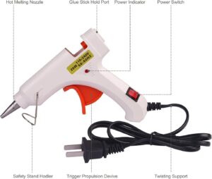 مسدس صمغ ذو درجة حرارة عالية للمشروعات الحرفية الصغيرة والمنزل والمكتب والإصلاح السريع-B0G4RJVF2N