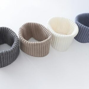 طوق رأس شتوي محبوك، وغطاء أذن سميك مضلع، ووشاح رقبة مقاوم للرياح مع مطاط، ووشاح ناعم ودافئ