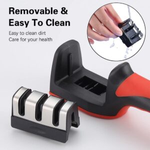 مبراة سكاكين احترافية على 3 مراحل - يمكنك استعادة حافة الشفرات بطول 20 سم بسهولة وأمان.-B0G4R6NB4B