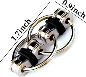 سلسلة مفاتيح قابلة للتقليب من tress Relief Quiet Fidget Toy - مثالية للاستخدام في مكان العمل أو المدرسة، حركة تدحرج ولف سلسة من أجل هدايا هادئة للتململ - عشوائية-B0G4883HWN