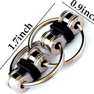 713QQLCAKIL._AC_SL1500_ سلسلة مفاتيح قابلة للتقليب من tress Relief Quiet Fidget Toy - مثالية للاستخدام في مكان العمل أو المدرسة، حركة تدحرج ولف سلسة من أجل هدايا هادئة للتململ - عشوائية-B0G4883HWN