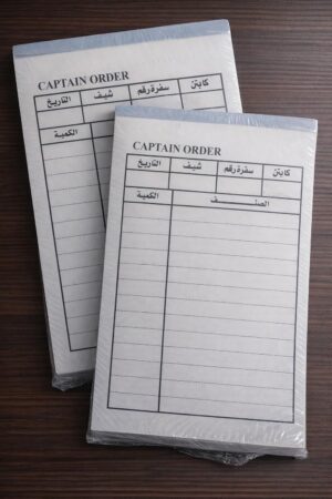 دفتر طلبات الكابتن، 50 صفحة لكل منها، للمطاعم والمقاهي، 15 × 10 سم (2)