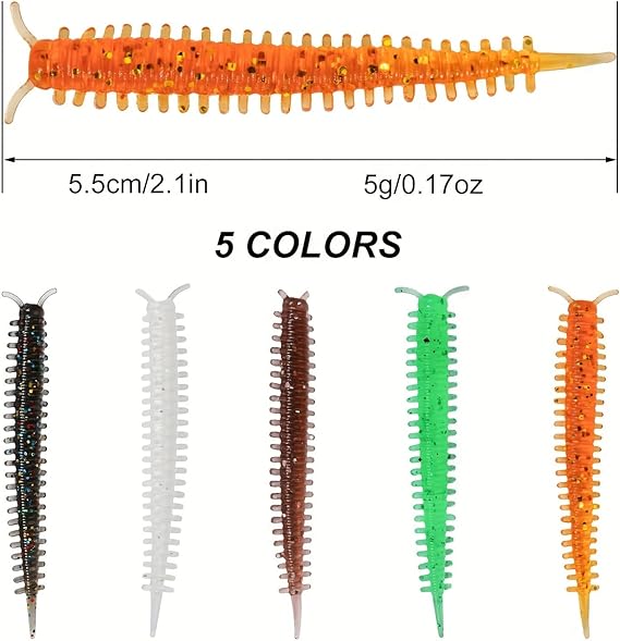 طُعم صيد روبيان ناعم على شكل روبيان آلي، 5.5 سم، 5 غرام، مرونة عالية.B0G6VJ2NTC 2 طُعم صيد روبيان ناعم على شكل روبيان آلي، 5.5 سم، 5 غرام،