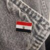 دبوس شارة علم مصر - دبوس شارة مطلي بالمينا على شكل علم مصر الوطني