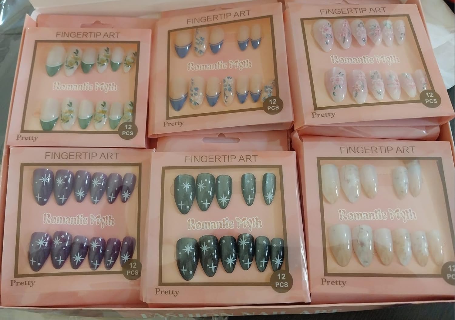 (١٢ قطعة) طقم أظافر احترافي "نيو ستايل" -