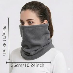 غطاء رقبة حراري مقاوم للرياح من MySouqEg، أسود اللون، مبطن بالفرو،