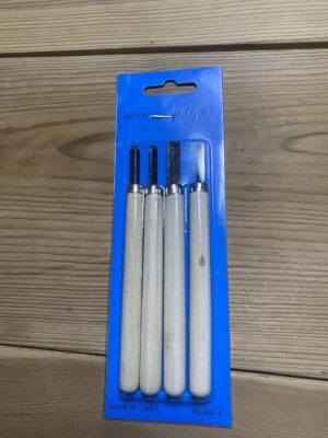 مجموعة أدوات نحت الخشب الأساسية (4 قطع)