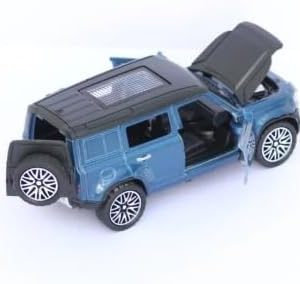 نموذج مصغر فاخر - أزرق داكن * أسود... سيارة مصبوبة مزخرفة لتزيين المنزل والمكتب - الحجم 12 سم × 4.5 سم