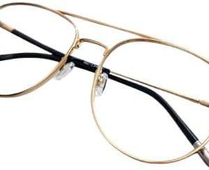 إطار نظارة معدني بدون عدسات (قطعة واحدة) - تصميم كلاسيكي خفيف الوزن انيق