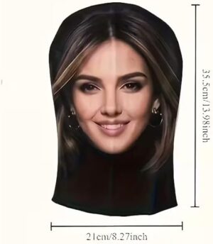 قناع وجه فائق الواقعية (قطعة واحدة) - قناع رأس كامل من قماش عالي الدقة مناسب للتنكر والهالوين والمقالب