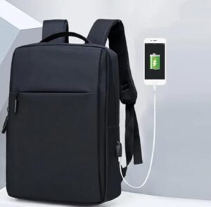 حقيبة ظهر للكمبيوتر المحمول للأعمال - تصميم أنيق وبسيط - 40×30 سم - حقيبة سفر مقاومة للماء للرجال والنساء - أسود