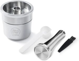 كبسولة قهوة قابلة لإعادة الاستخدام متوافقة مع ماكينات ILLY-X7.1 و Y5، فلتر قابل لإعادة التعبئة من الفولاذ المقاوم للصدأ + مكبس