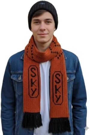 (قطعتان) طقم شتوي فاخر، وشاح ناعم محبوك وقبعة صوفية بتصميم مميز، طقم إكسسوارات دافئ للطقس البارد. طول الوشاح 140 سم، وطول القبعة الصوفية 20 سم.