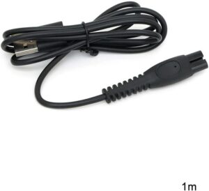 كابل شحن USB لماكينات حلاقة نوريلكو MG9520/50 MG7910/49 MG5910/49 PQ888 PQ889 S1112 S1118 QP2724/90 QP2834/70 S2313 X5000 S5831، سلك طاقة 5 فولت، طول 1 متر