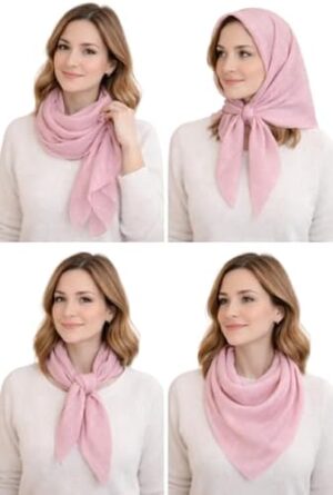 وشاح نسائي فاخر متعدد الاستخدامات (قطعة واحدة) - خفيف الوزن وأنيق -المقاس 90 × 80 سم