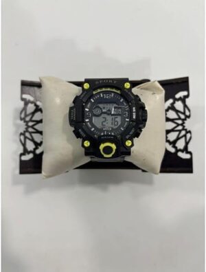 ساعة رياضية رقمية عسكرية تكتيكية للرجال - عرض التوقيت المزدوج، إضاءة خلفية LED، ساعة توقيت، ومنبه - ساعة يد متينة للاستخدام الخارجي مع سوار مطاطي