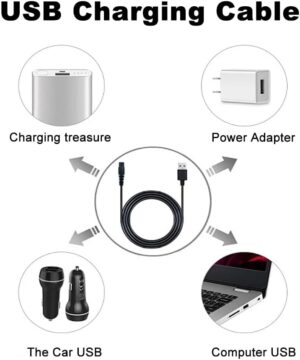 كابل شحن USB لماكينات حلاقة نوريلكو MG9520/50 MG7910/49 MG5910/49 PQ888 PQ889 S1112 S1118 QP2724/90 QP2834/70 S2313 X5000 S5831، سلك طاقة 5 فولت، طول 1 متر