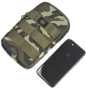 حقيبة خصر رجالية لجميع أنواع الهواتف المحمولة، تتضمن جراب هاتف مع حلقة تعليق، 19 سم