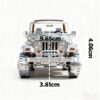 أحجية معدنية ثلاثية الأبعاد لسيارة جيب فضية مكشوفة للطرق الوعرة، نموذج تجميع مجسم، أحجية إبداعية يدوية الصنع للكبار