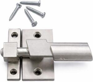 مزلاج نافذة من متجر سوق ماي، لون فضي مطفي، تصميم فاخر خالد مع أداء فائق (قطعتان فضيتان)