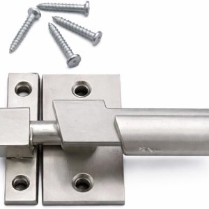 مزلاج نافذة من متجر سوق ماي، لون فضي مطفي، تصميم فاخر خالد مع أداء فائق (قطعتان فضيتان)