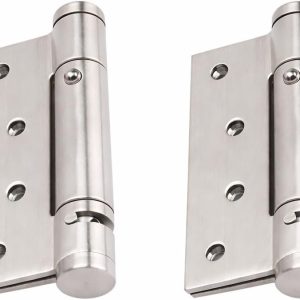 مفصلة إغلاق باب أوتوماتيكية من MySouqEg ST، 3 وظائف في 1، مصنوعة من الفولاذ المقاوم للصدأ، 100 مم × 65 مم