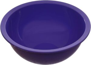 (4 قطع) طقم من 4 أوعية خلط متداخلة ملونة - أوعية مطبخ متعددة الاستخدامات قابلة للتكديس للتحضير والسلطة والوجبات الخفيفة - تصميم متين وموفر للمساحة - بنفسجي، أصفر، أخضر، وأحمر