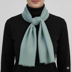 وشاح مربع فاخر للنساء - حجاب وغطاء رأس ناعم الملمس كالكتان