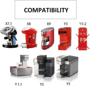 كبسولة قهوة قابلة لإعادة الاستخدام متوافقة مع ماكينات ILLY-X7.1 و Y5، فلتر قابل لإعادة التعبئة من الفولاذ المقاوم للصدأ + مكبس