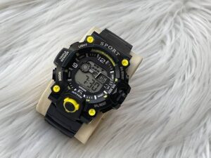 ساعة رياضية رقمية عسكرية تكتيكية للرجال - عرض التوقيت المزدوج، إضاءة خلفية LED، ساعة توقيت، ومنبه - ساعة يد متينة للاستخدام الخارجي مع سوار مطاطي