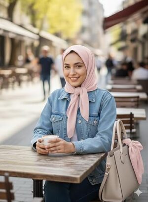 وشاح نسائي فاخر متعدد الاستخدامات (قطعة واحدة) - خفيف الوزن وأنيق -المقاس 90 × 80 سم