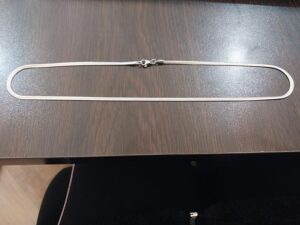 قلادة فضية بسلسلة للرجال والنساء - قلادة ثقيلة بسلسلة ثعبان للرجال والنساء - طول القلادة الفضية  50؛ 55؛60 سم