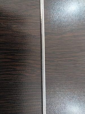 قلادة فضية بسلسلة للرجال والنساء - قلادة ثقيلة بسلسلة ثعبان للرجال والنساء - طول القلادة الفضية  50؛ 55؛60 سم