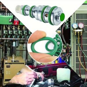 مجموعة متنوعة من حلقات O المطاطية الخضراء، 270 قطعة، 18 مقاسًا، حشوات مانعة للتسرب