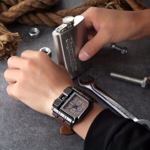 ساعة Oulm الرياضية الفاخرة - موديل HP3364 (تصميم كلاسيكي عريض)