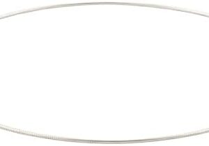 قلادة سلسلة ثعبان من سبيكة فضية للرجال والنساء - 50 سم (20 بوصة) سلسلة مرنة ذات حلقات دائرية - لمسة نهائية أنيقة ولامعة