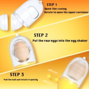 مضرب بيض يدوي، خلاط بيض في 8 ثوانٍ مصنوع من مادة ABS آمنة غذائيًا، زر تشغيل بلمسة واحدة، مقبض سحب لتحضير المارينغ وخليط الكيك الهش، لا يحتاج إلى كهرباء، تصميم صغير الحجم، أصفر